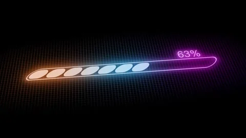 Seamless Looping Glowing Loading Bar for User Interface and HUD Elements Stock Footage 310638674