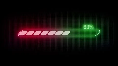 Seamless Looping Glowing Loading Bar for User Interface and HUD Elements Stock Footage 310638685
