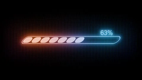 Seamless Looping Glowing Loading Bar for User Interface and HUD Elements Stock Footage 310638691
