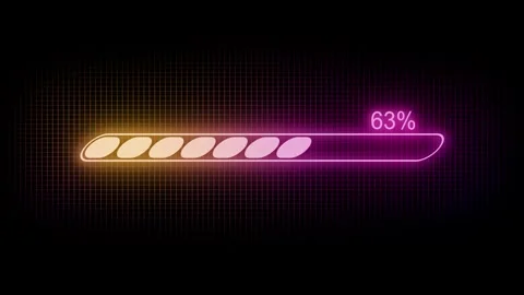 Seamless Looping Glowing Loading Bar for User Interface and HUD Elements Stock Footage 310638705