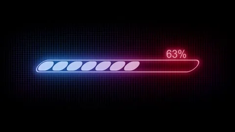 Seamless Looping Glowing Loading Bar for User Interface and HUD Elements Stock Footage 310638726