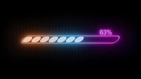 Seamless Looping Glowing Loading Bar for User Interface and HUD Elements Stock Footage 310638732