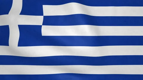 Seamless looping Greece flag, 50fps Stock Footage 205090202