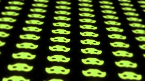 Seamless looping green Face Mask video Video stock 171449176