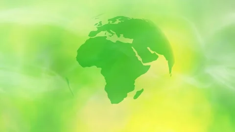 Seamless looping green nature bokeh with earth globe animation Stock Footage 337192292