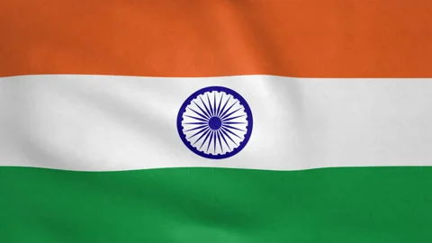 Seamless looping India flag, 50fps Stock Footage 205091991