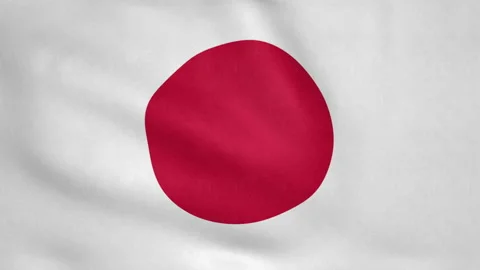 Seamless looping Japan flag, 50fps Stock Footage 205094553