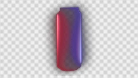 Seamless Looping Lightning Soda Can Soft Drink Canister Frame with Alpha Channel Stock Footage 314635036