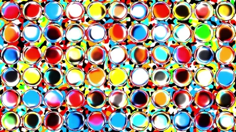 Seamless Looping Liquid Glass Bubble Grid with Color Burst Abstract Background Video stock 339778300