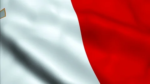 Seamless looping Malta flag waving motion 스톡 동영상 107463203