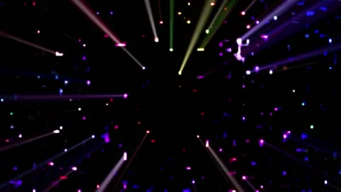 Seamless looping motion background features colorful light rays Stock Footage 160598619