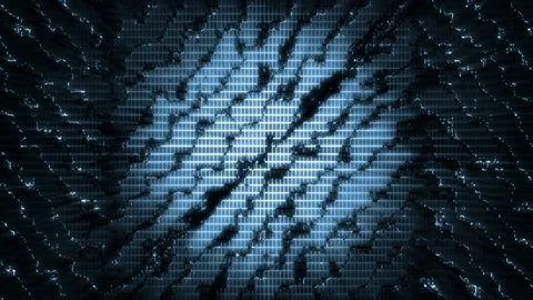 Seamless looping motion background features glowing grid structures Stock Footage 160598850