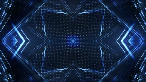 Seamless looping motion background features a blue colored futuristic pattern Stock Footage 160602728