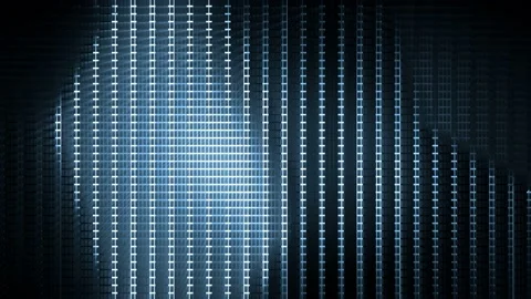 Seamless looping motion background features glowing grid structures Stock Footage 160602776