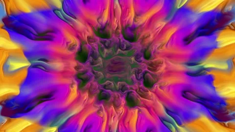 Seamless looping motion background features a colorful flower art background Stock Footage 160606729