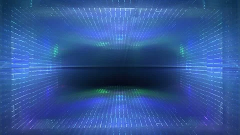 Seamless looping motion background features dynamic futuristic structures and Stock Footage 160607382