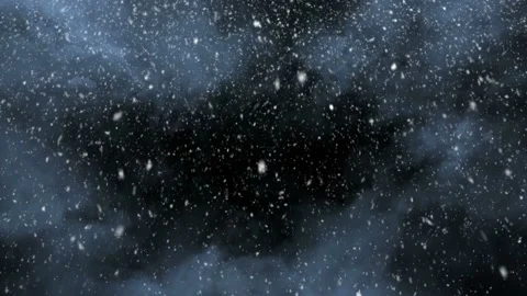 Seamless looping motion background features dark storm clouds and falling snow Stock Footage 160609618
