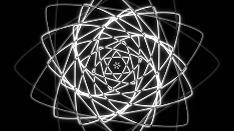 Seamless looping motion background features a abstract rotating design Stock Footage 160656115