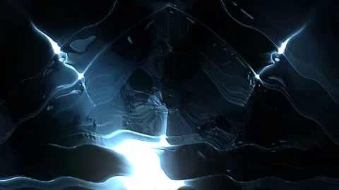 Seamless looping motion background features shimmering abstract blue light Stock Footage 160660967