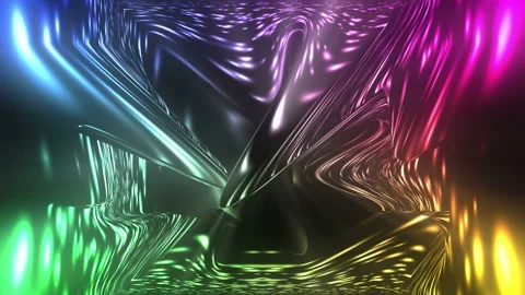 Seamless looping motion background features glowing colorful lights flowing in a Stock Footage 160664000