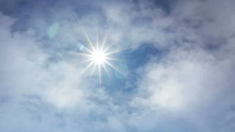 Seamless looping motion background features a flight through soft white clouds Stock Footage 160669423