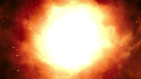 Seamless looping motion background features a glowing supernova with exploding Stock Footage 160672112