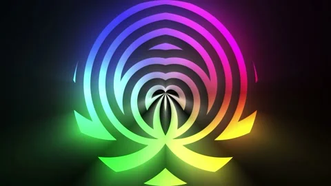 Seamless looping motion background in glowing retro style colors shows a Stock Footage 160607674