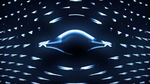 Seamless looping motion background show a futuristic design with blue glowing Stock Footage 160606831