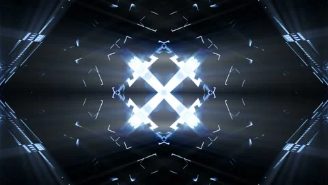 Seamless looping motion background shows a futuristic design in blue colors and Stock Footage 160603447