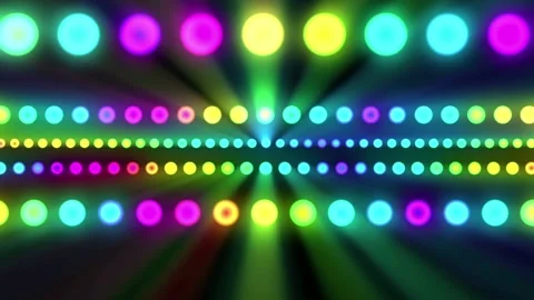 Seamless looping motion background shows glowing colorful neon lights Stock Footage 160606801
