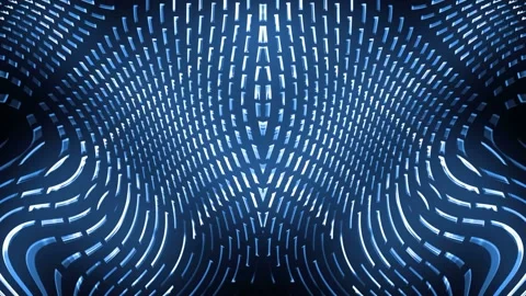 Seamless looping motion background shows a futuristic design with glowing Stock Footage 160607581