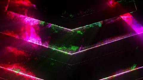 Seamless looping motion background shows a colorful and glowing grunge wall Stock Footage 160608001