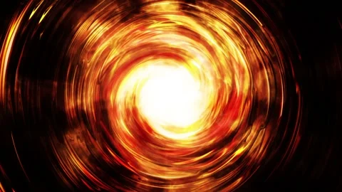 Seamless looping motion background shows glowing circles and light in golden Stock Footage 160608023