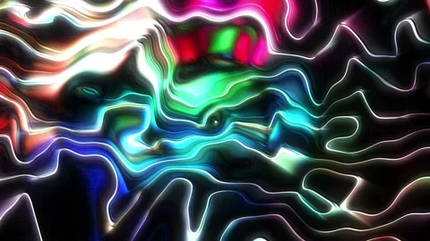 Seamless looping motion background shows a abstract colorful psychedelic Stock Footage 160608507