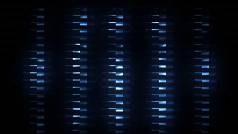 Seamless looping motion background shows a digital abstract design with glowing Stock Footage 160656928