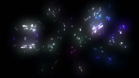 Seamless looping motion background shows a colorful and glowing light effects Stock Footage 160657109