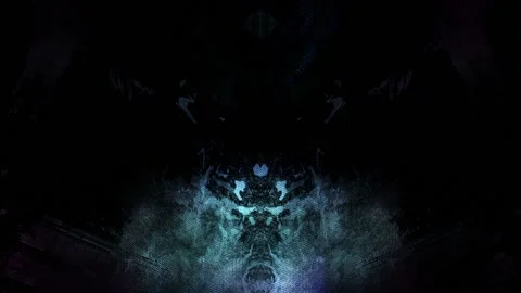 Seamless looping motion background shows a dark and flickering fantasy design Stock Footage 160657244