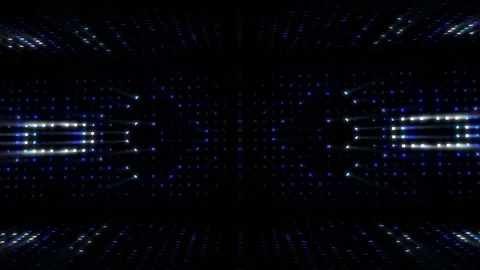 Seamless looping motion background shows a moving light wall in blue colors Stock Footage 160657662