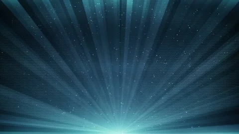 Seamless looping motion background shows abstract blue light ray bar and small Stock Footage 160657693