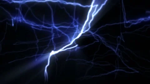 Seamless looping motion background shows abstract blue energy structures with Stock Footage 160657806
