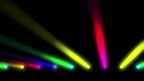 Seamless looping motion background shows colorful stage lights Stock Footage 160657908