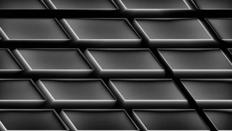 Seamless looping motion background shows a gray grid design moving from right to Stock Footage 160657993