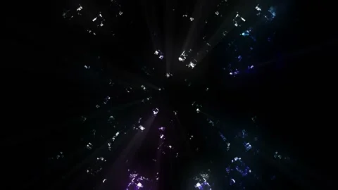 Seamless looping motion background shows a rotating design with flashing and Stock Footage 160658361