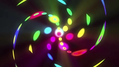 Seamless looping motion background shows colorful abstract lights Stock Footage 160658476