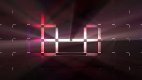 Seamless looping motion background shows a glowing futuristic grid design with Stock Footage 160658921