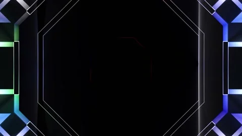 Seamless looping motion background shows a glowing abstract futuristic design Stock Footage 160659009