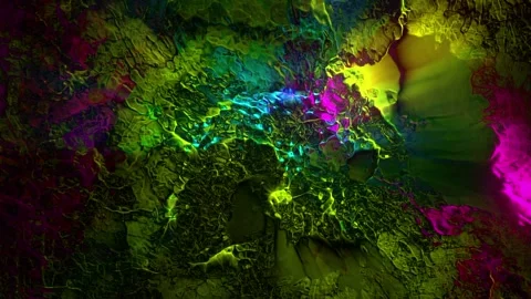 Seamless looping motion background shows a dark colorful texture Stock Footage 160659753