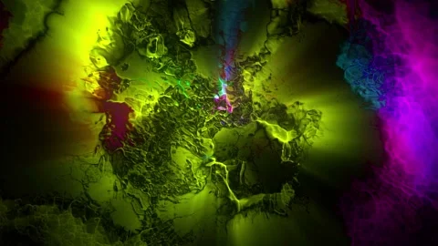 Seamless looping motion background shows a colorful distorted texture Stock Footage 160660113