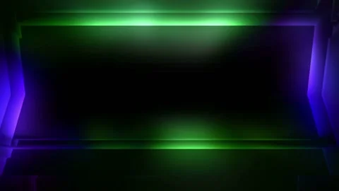Seamless looping motion background shows a glowing and flickering frame design Stock Footage 160660242