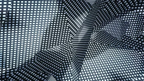 Seamless looping motion background shows a dark toned futuristic design Stock Footage 160660276